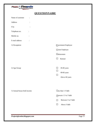 Customer perception towards mutual funds