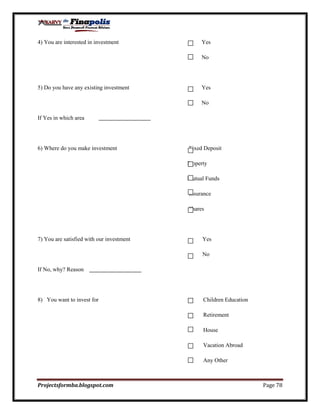 Customer perception towards mutual funds
