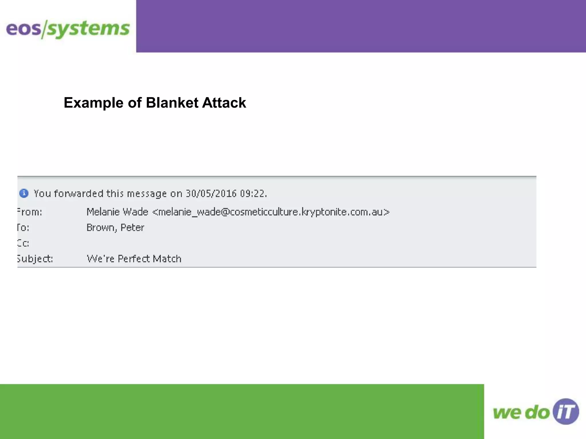 Example of Blanket Attack
 