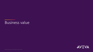 Business value
© 2023 AVEVA Group plc and its subsidiaries. All rights reserved.
 