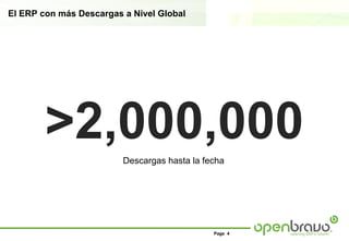 El ERP con más Descargas a Nivel Global




        >2,000,000       Descargas hasta la fecha




                                              Page 4
 
