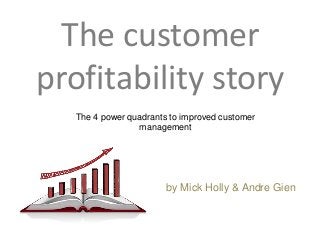 The customer
profitability story
The 4 power quadrants to improved customer
management

by Mick Holly & Andre Gien

 