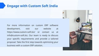 Custom ERP Software Development Solutions by Custom Soft India | PPTX