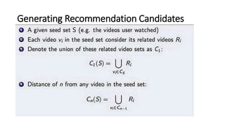 Generating Recommendation Candidates
 