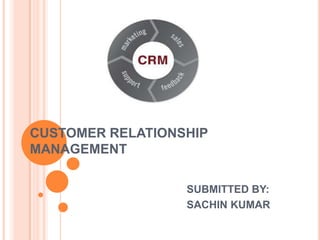 CUSTOMER RELATIONSHIP
MANAGEMENT
SUBMITTED BY:
SACHIN KUMAR

 