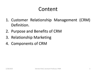Customer relationship management | PPTX