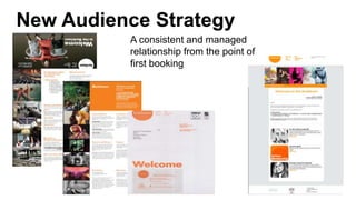 New Audience Strategy
          A consistent and managed
          relationship from the point of
          first booking
 