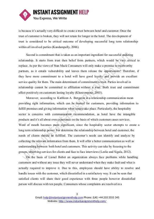 research paper hospitality and customer relationship management