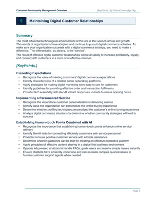 Comprehensive Customer Relationship Management Overview (White-paper) | PDF