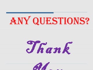 Any Questions?
Thank
 