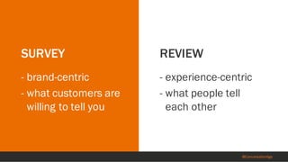 How to Turn Knowledge into Data: Customer Reviews