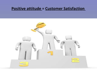 Positive attitude  =  Customer Satisfaction  
