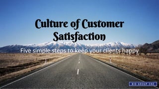 Culture of Customer
Satisfaction

 