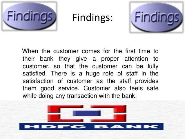 Customer Satisfaction Level In Hdfc Bank