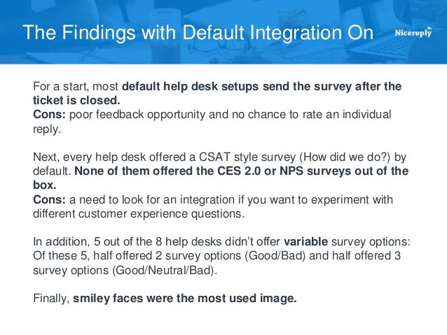 Customer Satisfaction Survey Across Help Desks
