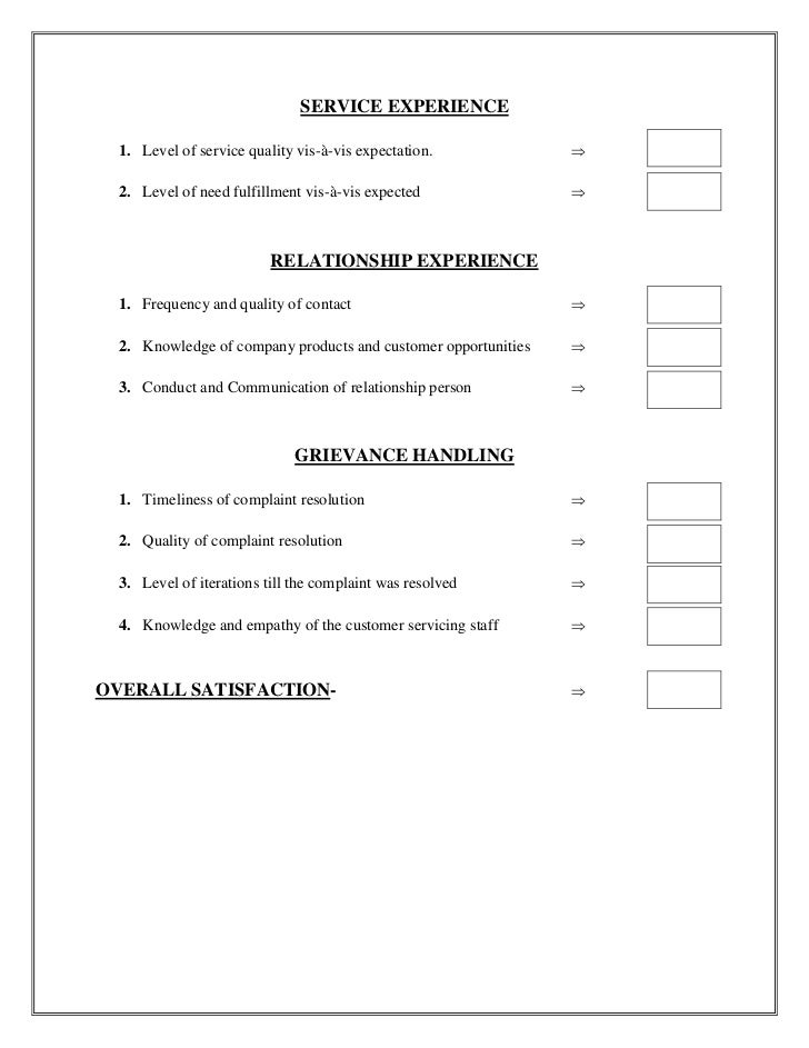 client satisfaction survey form