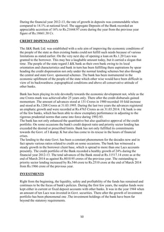 Commendable Rate Customer satisfaction towards j&k bank by wani aadil | PDF