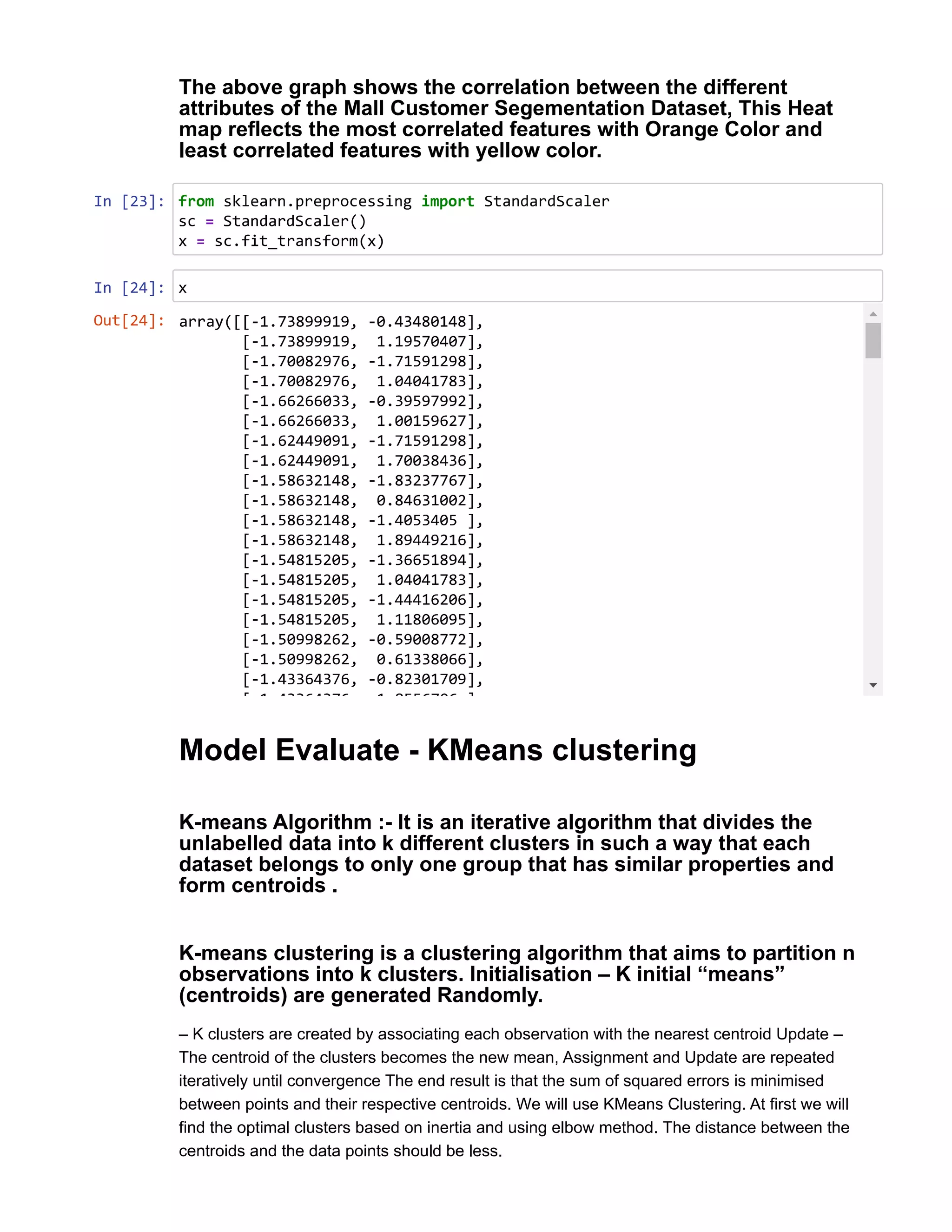 Customer segmentation Of Mall - k means clustering.pdf | Free Download