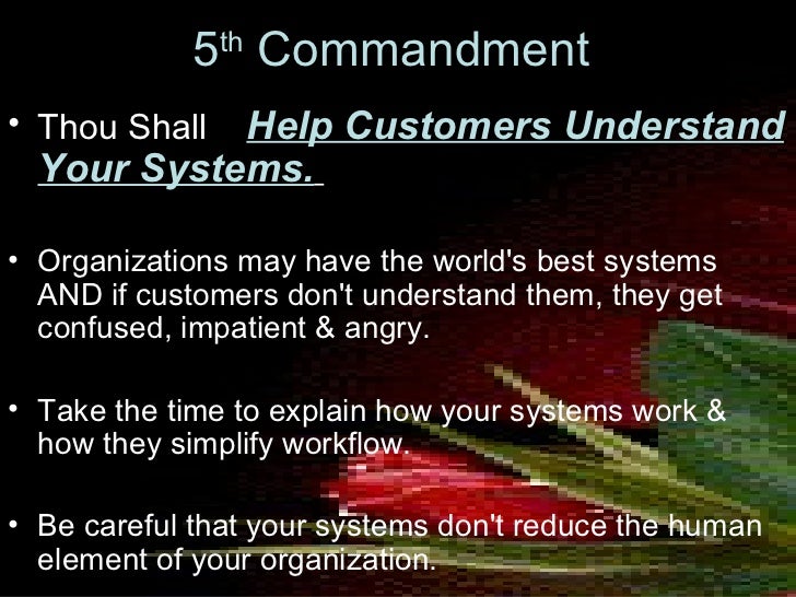 Customer Service10 Commandments