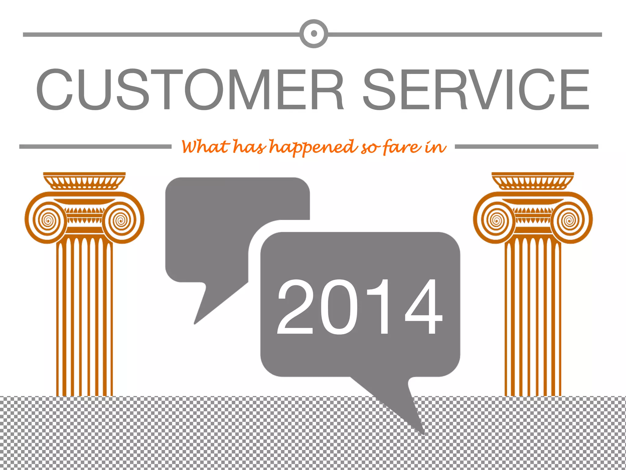 CUSTOMER SERVICE 
What has happened so fare in 
2014 
 
