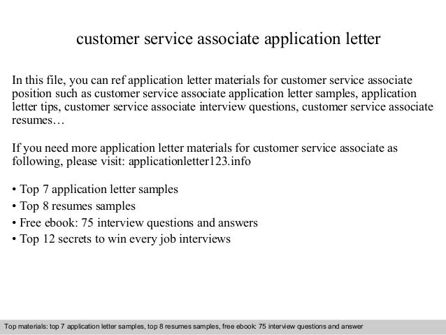 Aplication Leter For Customer Service Asociate - Customer Service Associate Application Letter aplication leter for customer service asociate customer service associate application letter