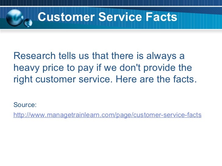service facts customer service facts service facts customer service facts