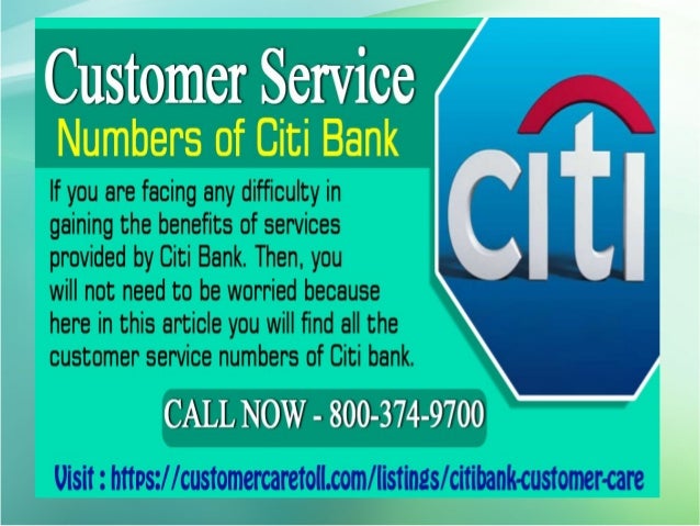 Customer Service Numbers Of Citi Bank