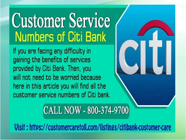 Customer Service Numbers Of Citi Bank