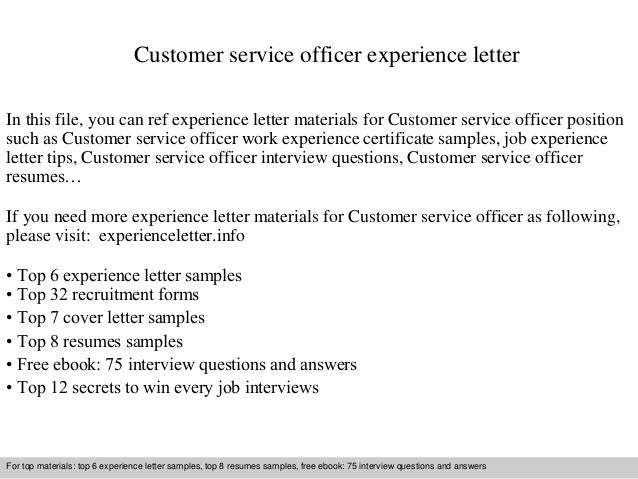 Client services officer cover letter