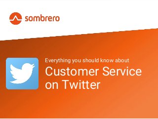 Everything you should know about
Customer Service
on Twitter
 