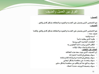 ‫والضيف‬ ‫العميل‬ ‫بين‬ ‫الفرق‬
19
 