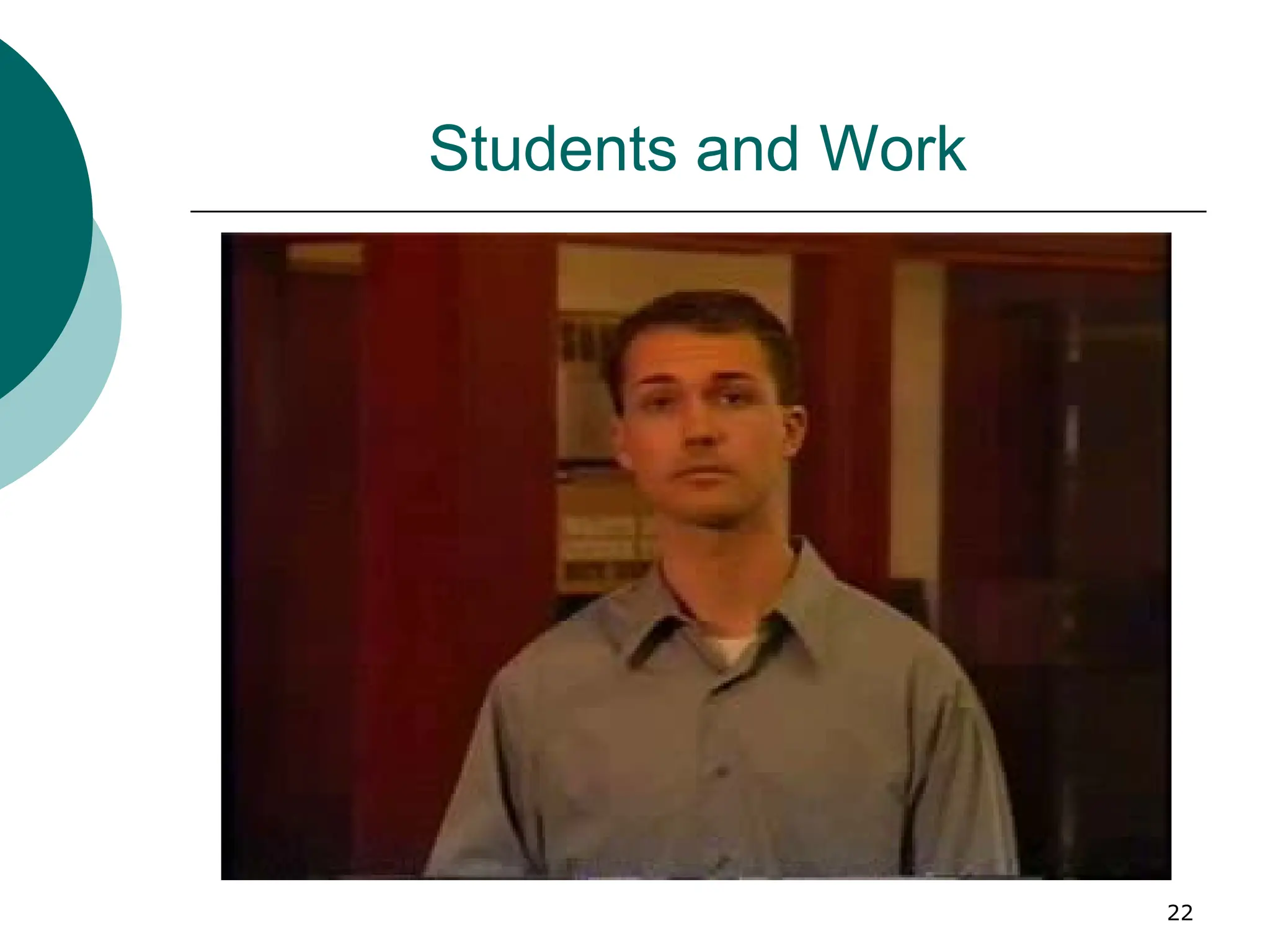 22
Students and Work
 