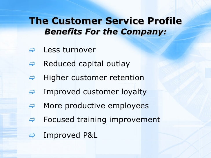 customer service profile