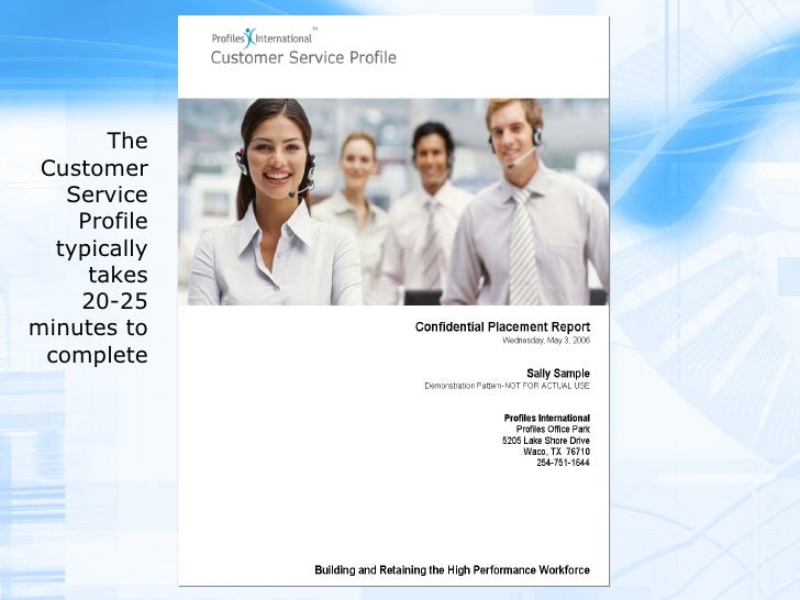 customer service profile
