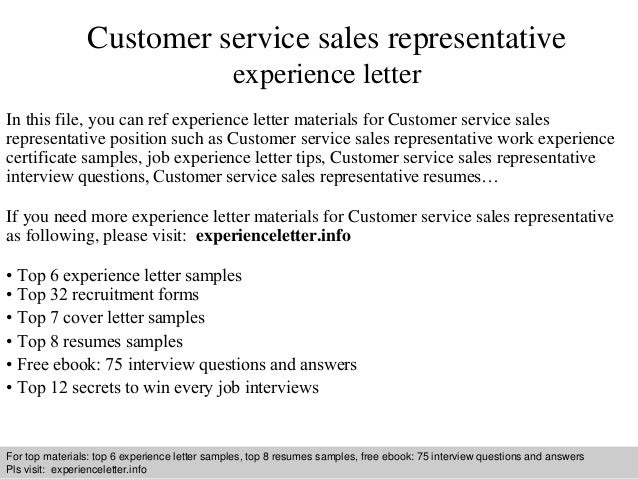Custom service representative resume