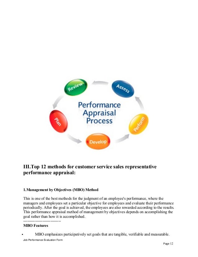 sales representative objectives