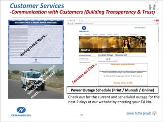 Customer services and initiatives @ tata power delhi distribution