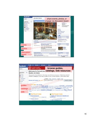 …share events, photos, or
             engage via discussion board




events

photos

discussion
board




             …browse guides,
             catalogs, web resources




guides
catalogs
web




                                           15
 