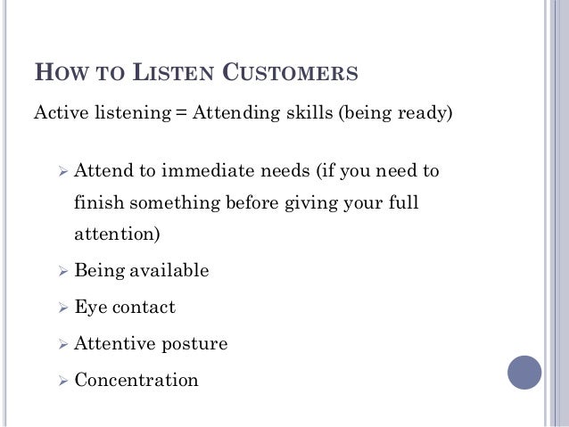 skills of customer service