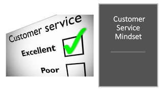 Customer
Service
Mindset
 