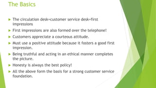 Library Customer Service Training | PPTX