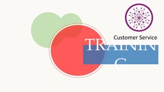 TRAININ
G
Customer Service
 