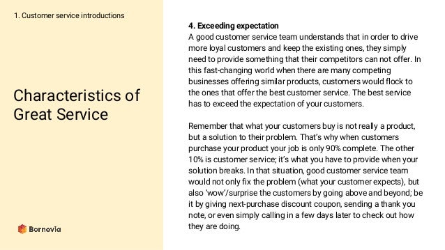 customer service training handbook characteristics of good customer service