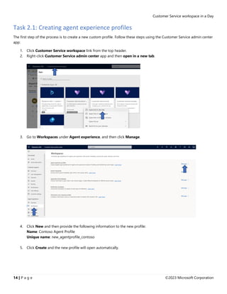 Dynamics 365 Customer Service workspace in a day | PDF