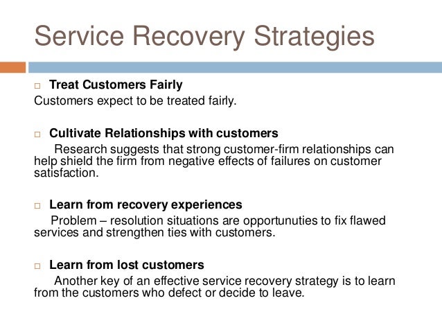 customers recovery expectations service recovery