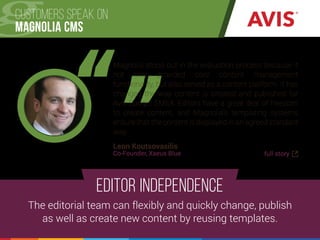 Customers speak on Magnolia CMS