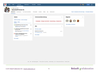 © 2019 Belsoft Collaboration AG | belsoft-collaboration.ch 14
 