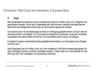 © 2019 Belsoft Collaboration AG | belsoft-collaboration.ch 23
Conclusion / Red Cross and Volunteers; A Success Story
 