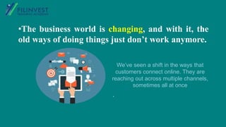 •The business world is changing, and with it, the
old ways of doing things just don’t work anymore.
.
We’ve seen a shift i...