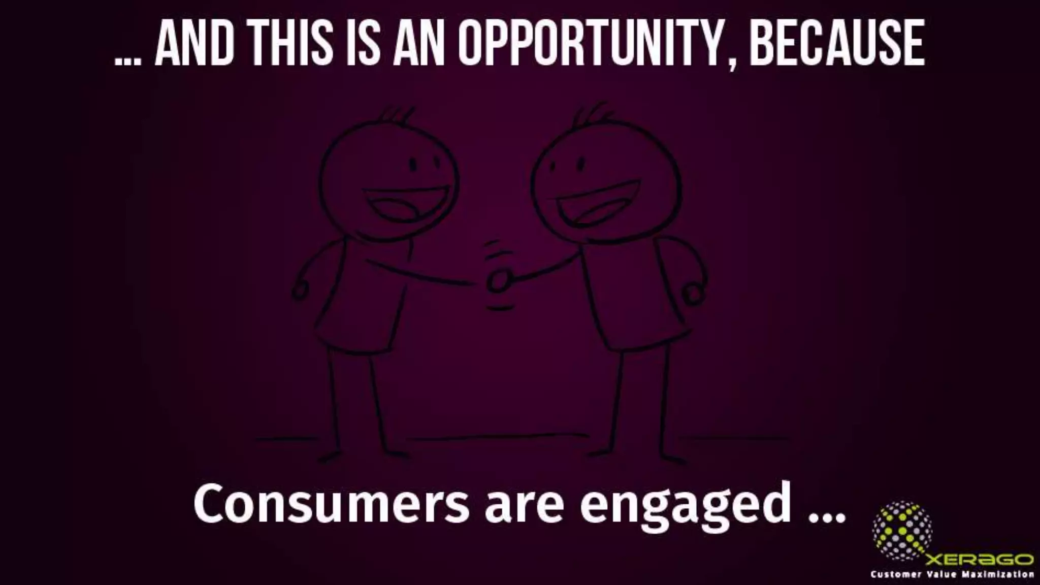 … and this is an opportunity, because
Consumers are engaged …
 